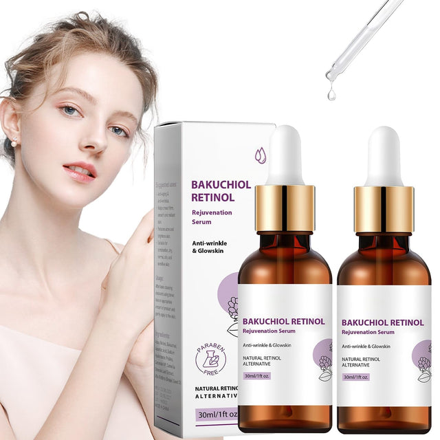 2 PCS Venature Bakuchiol Retinol Rejuvenation Serum, Bakuchiol Retinol Serum Korean for Face, Retinol Serum for Wrinkles, Reduce Wrinkles