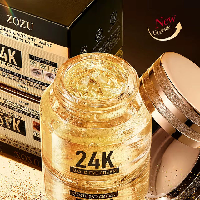 24K Gold Hyaluronic Acid Eye Cream anti Dark Circles Eye Bags Firming Moisturizing Eyes Skin Care Prodcuts