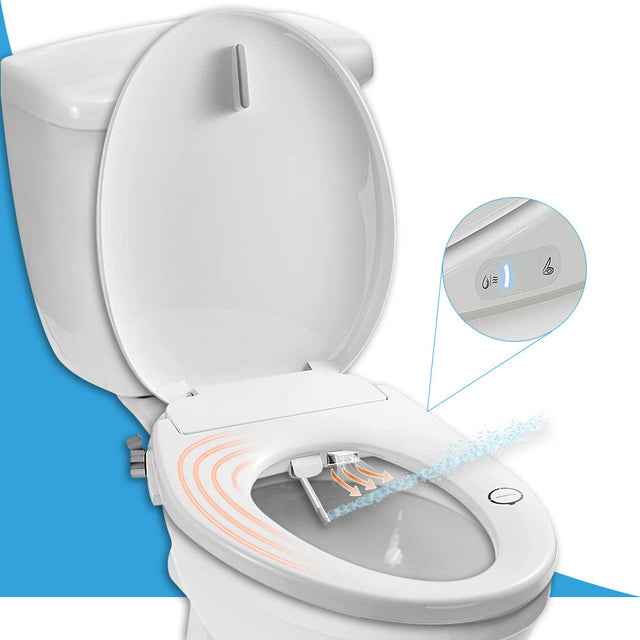 BUTT BUDDY Suite - Smart Bidet Toilet Seat Attachment (Cool & Warm Water Sprayer, Air Dryer & Heated Seat )