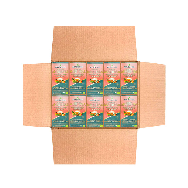 Moringa Energy Tea, Peach Mint Apricot