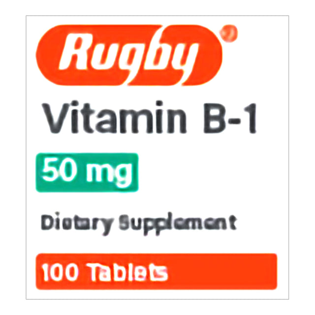Rugby Vitamin B1 Dietary Supplement, 50 mg