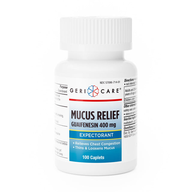 GeriCare Mucus Relief Guaifenesin 400 mg Expectorant, 100 Caplets