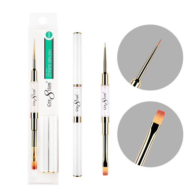 Double Use Nail Liner Brush Two Ended Nylon Hair Gel Painting Brush