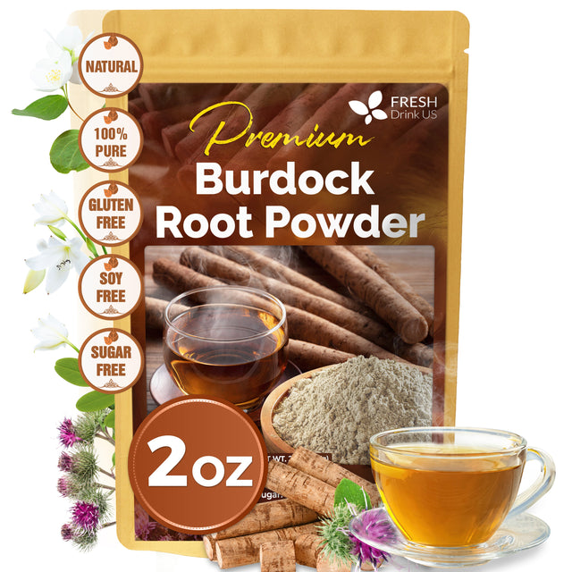 Burdock Root Powder, Burdock Root Extract, 100% Natural & Pure from Burdock Root, Burdock Root Herbal Tea, No Additives, No Caffeine, Vegan