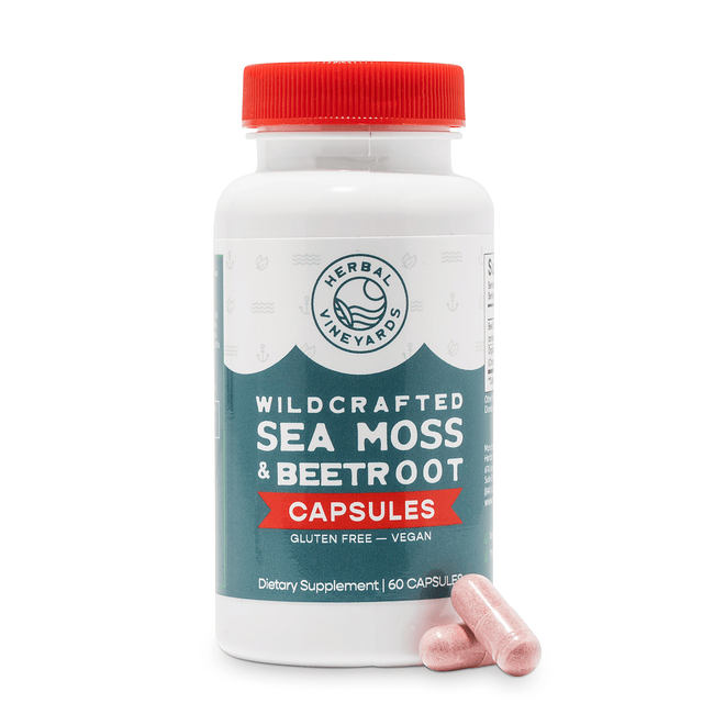 Organic Sea Moss & Beet Root Capsules - 60 Count