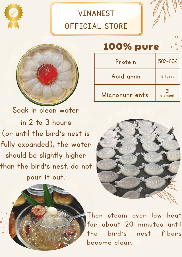 Tổ Yến Rút Lông Định Hình (Vinanest A5)