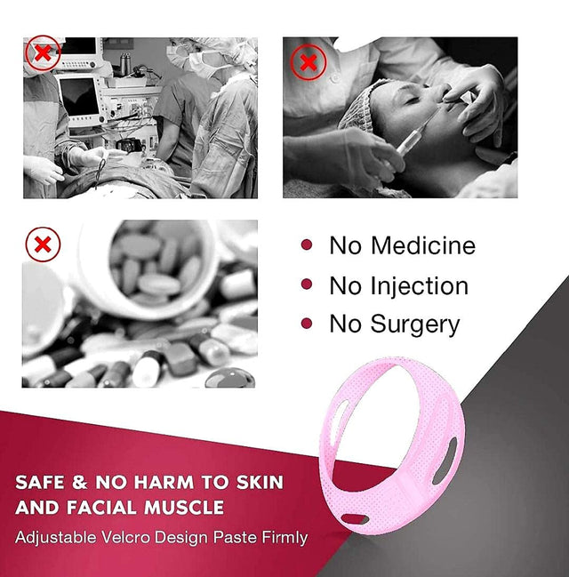 SLIM FACE SLIMMING BAND FACIAL BELT DOUBLE CHIN REDUCER V LINE FACE LIFT anti SNORE WRINKLE FACE BANDAGE DOUBLE CHIN STRAP SAGGING FACE CONTOUR JAWLINE TIGHTEN STRAP 1PK