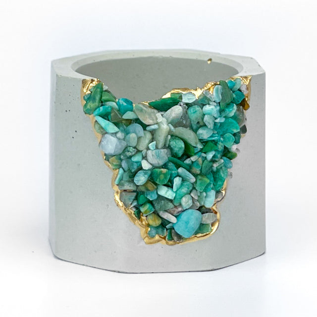 AMAZONITE GEODE PLANTER