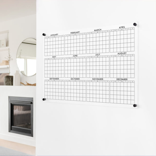 Acrylic Yearly Calendar | Horizontal Multi-style