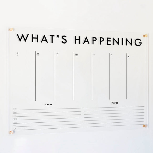 Weekly Acrylic Calendar + 2 Sections | Horizontal Madi