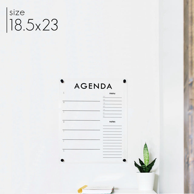 Weekly Acrylic Calendar + 2 Sections | Vertical Madi