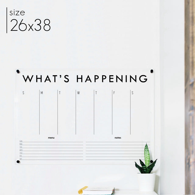 Weekly Acrylic Calendar + 2 Sections | Horizontal Madi