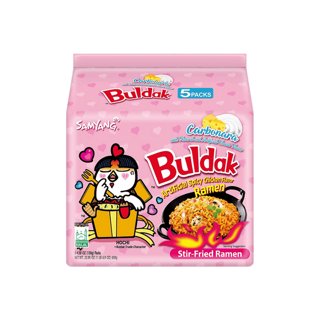 Samyang Buldak Spicy Ramen, Hot Chicken Ramen, 1 Bag with 5 Pack