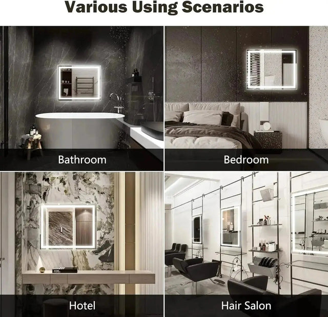 36 x 28 Inch Center Glow LED Bathroom Mirror