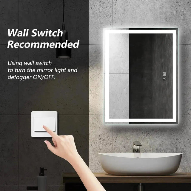 20 x 28 Inch Center Glow LED Bathroom Mirror