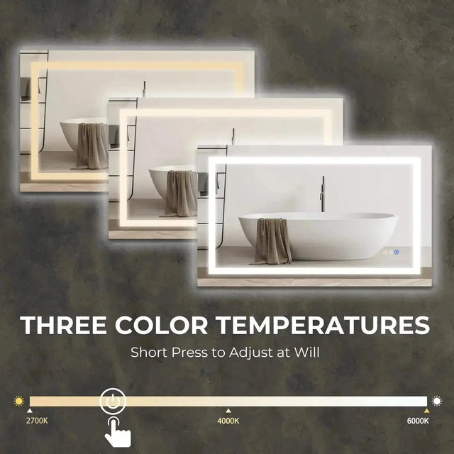 24 x 32 Inch Center Glow LED Bathroom Mirror