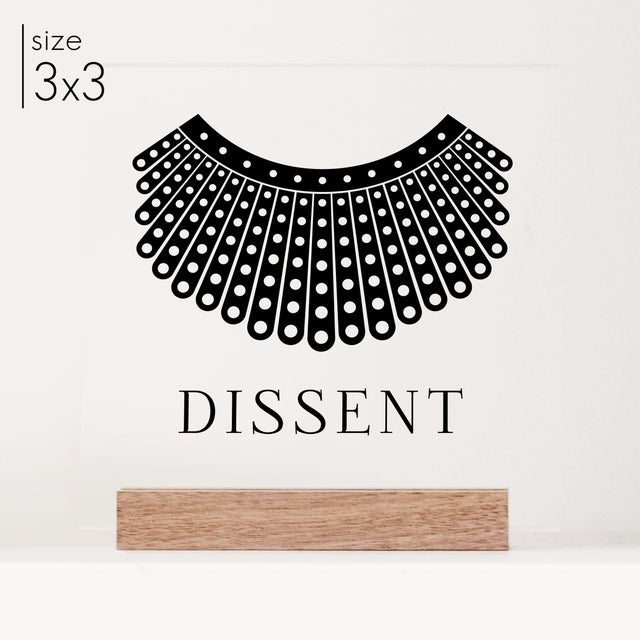 Acrylic RBG Dissent Collar