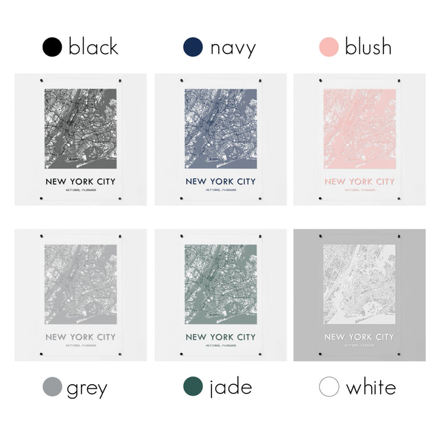 Clear Acrylic New York City Street Map