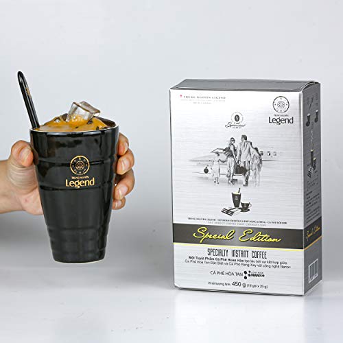 Trung Nguyen Legend Premium Instant Coffee for Energy Boost by NANO+ Technology - 18 Packets/Box