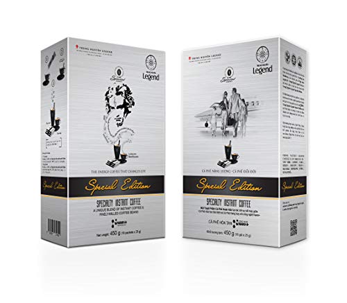 Trung Nguyen Legend Premium Instant Coffee for Energy Boost by NANO+ Technology - 18 Packets/Box