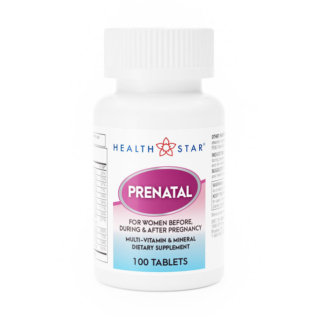 Healthstar Prenatal Vitamin Supplement, 100 tablets