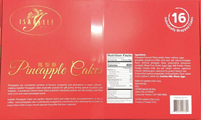 Isabelle Pineapple Mini Cakes, 1.7 Ounce (10 Count)