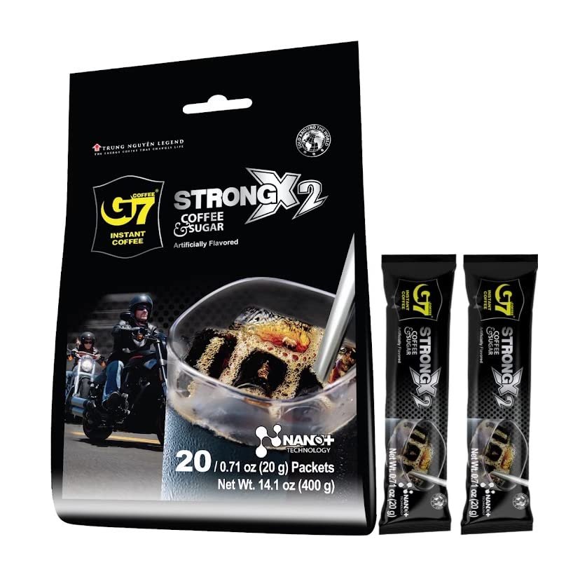 Trung Nguyen G7 Strong X2 Double Strength, 2 in 1 Instant Black