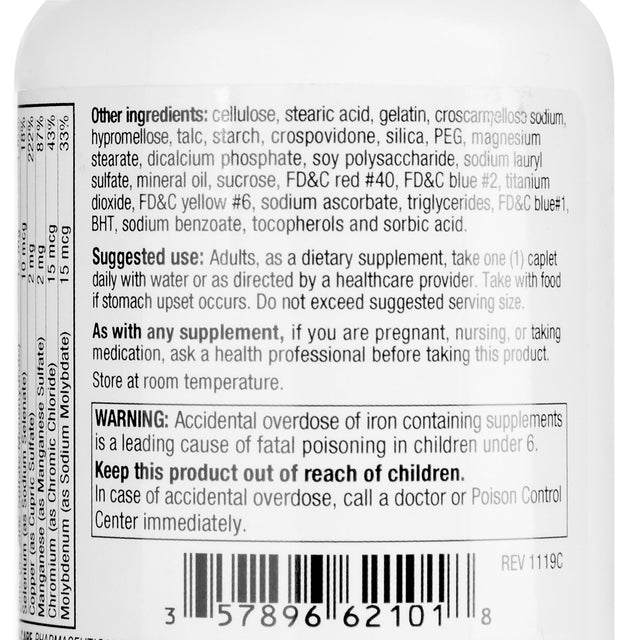 Geri-Care Multivitamin Supplement with Minerals, 100 caplets