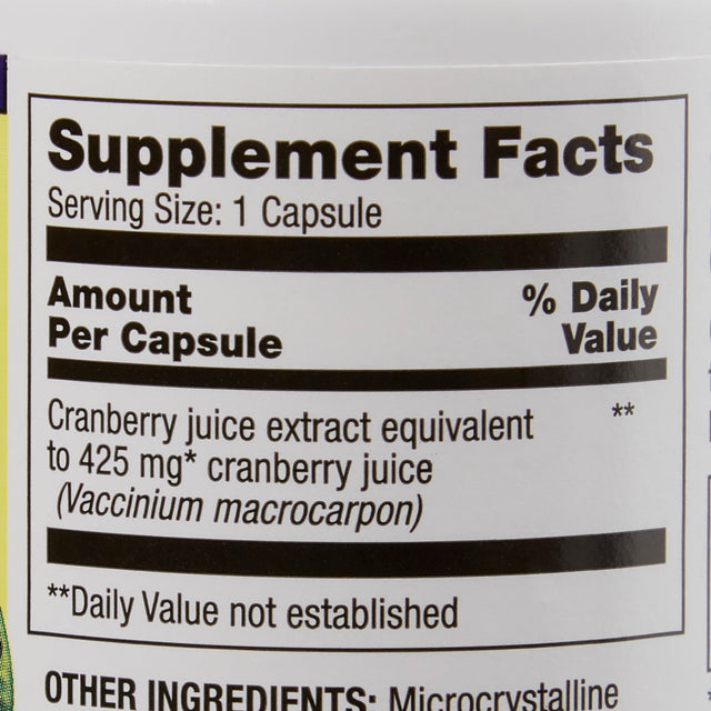 Optimum Cranberry Juice Extract Dietary Supplement, 425 mg
