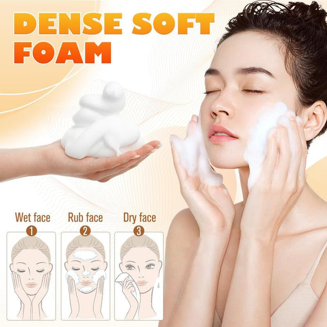 1Pcs Turmeric Facial Cleanser,Urmeric Facial Cleanser,Turmeric Foaming Cleanser,Deep Cleansing of Facial Skin, Turmeric Foaming Cleanser for All Skin