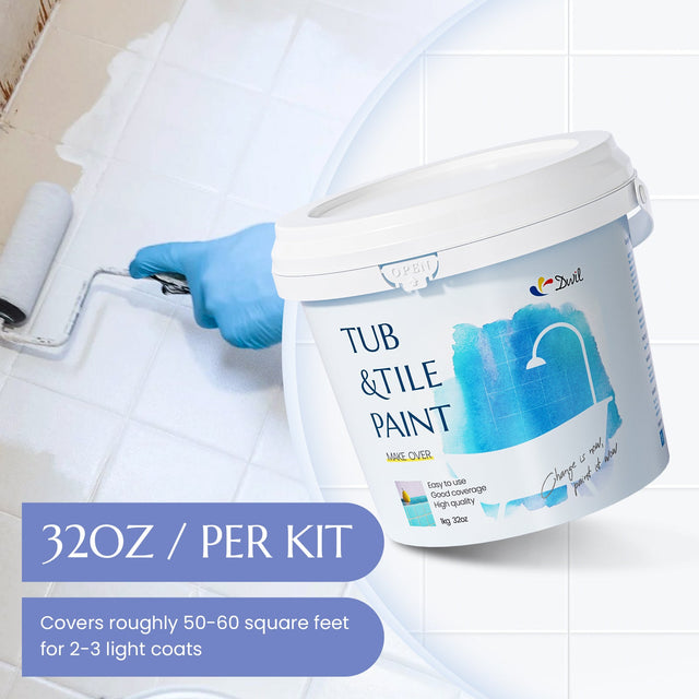 DWIL Tub and Tile Paint (1kg / 32 oz, with Ceramic Cleaner 500ml)