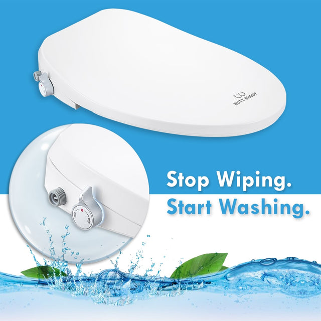 BUTT BUDDY Suite - Smart Bidet Toilet Seat Attachment (Cool & Warm Water Sprayer, Air Dryer & Heated Seat )