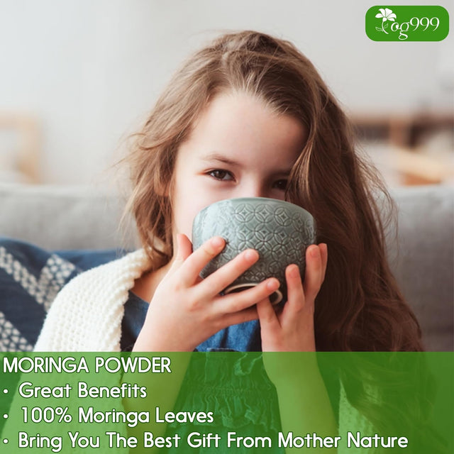 Premium Moringa Leaf Powder, 100% Natural and Pure from Moringa Leaves, No Additives, No Gluten, No Sugar, Vegan