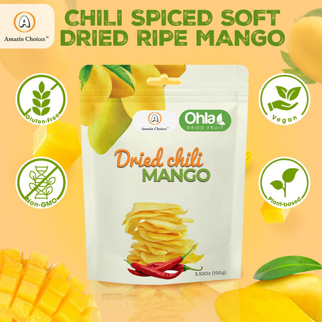 Amazin Choices Dried Chili Mango, 3.5 oz.