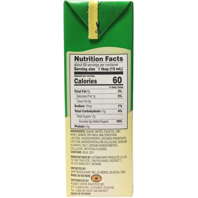 Vinamilk Southern Star Vietnamese Sweetened Condensed Creamer 45.3 Oz (2.9 Lbs)