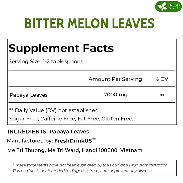 Premium Papaya Dried Leaves, Papaya Loose Leaf Herbal Tea, No Additives, No Caffeine, Vegan