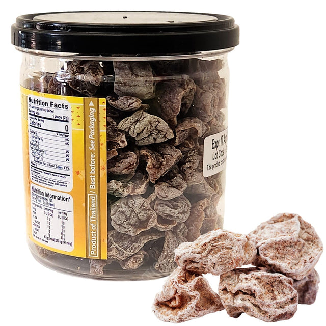 Salted Dried Asian Seedless Plums, Prunes, Xi Muoi, Childhood Snack, Sweet & Sour Delight. 8.8 oz (250g)