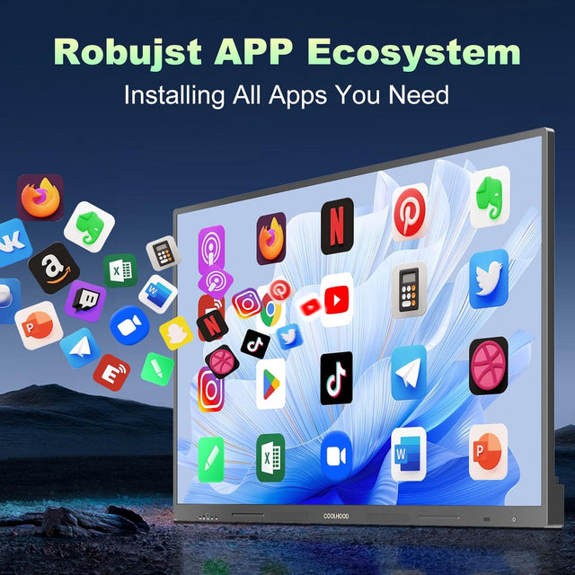 REHISK COOLHOOD 65" 4K Smart Whiteboard (Touchscreen, Android 13, Wireless Sharing, App Ecosystem)