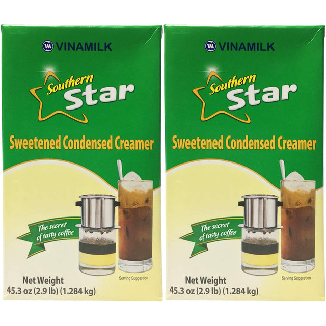 Vinamilk Southern Star Vietnamese Sweetened Condensed Creamer 45.3 Oz (2.9 Lbs)