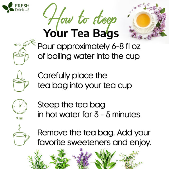 Dandelion Root Tea Bags, 100% Natural & Pure from Dandelion Root, Eco-Conscious Tea Bags, Dandelion Root Herbal Tea. Dandelion Root Tea. No Sugar, No Caffeine, No Gluten, Vegan.