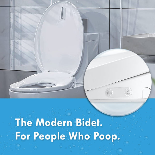 BUTT BUDDY Suite - Smart Bidet Toilet Seat Attachment (Cool & Warm Water Sprayer, Air Dryer & Heated Seat )