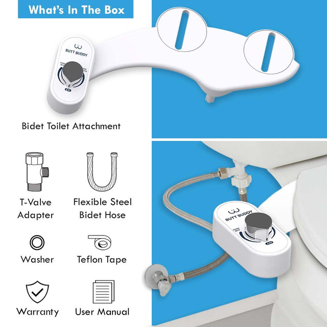 BUTT BUDDY - Bidet Toilet Attachment & Fresh Water Sprayer