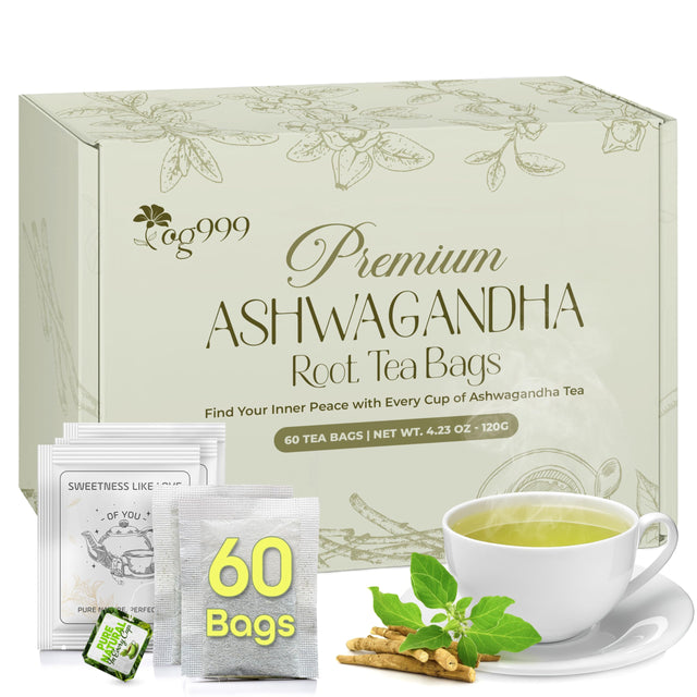 TOG999, Premium 120 Moringa Leaf Tea Bags, 100% Natural & Pure from Moringa Leaves. Loose Leaf Moringa Herbal Tea. Moringa Leaf Tea. No Sugar, No Caffeine, No Gluten, Vegan.