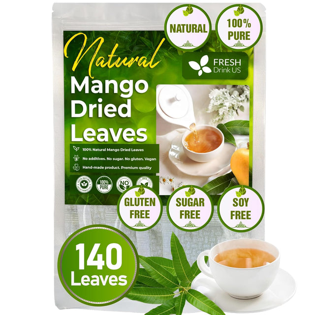 Mango Leaf, Whole Dried Leaves, Tea Bags, Powder, 100% Natural & Pure from Mango Leaves. Mango Dried Leaves. Loose Leaf Mango Herbal Tea. Mango Leaf Tea. No Sugar, No Caffeine, No Gluten, Vegan.