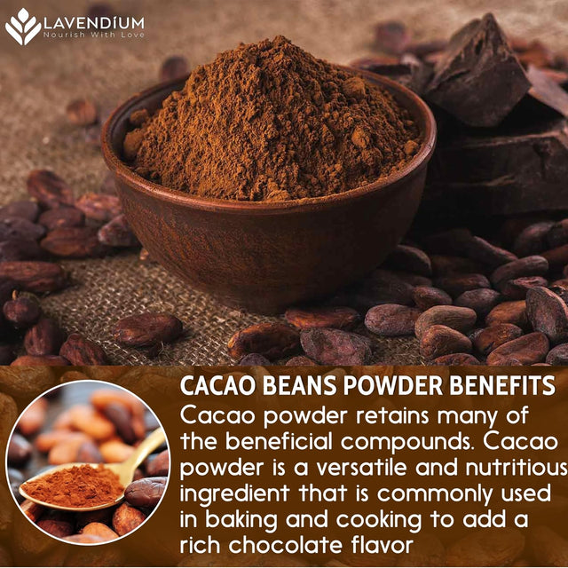 Cacao Powder, 25oz (1.56 lbs), 100% Natural & Pure, Unsweetened, Rich Chocolate Flavor, Perfect for Baking & Smoothies
