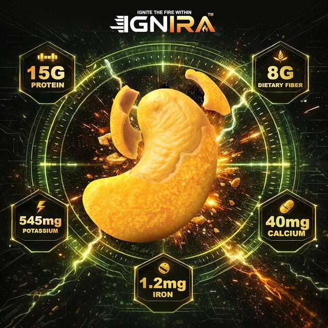 IGNIRA Cheese Wasabi Cashew Nuts – Roasted Cashew Nuts with Plant-Based Cheese & Wasabi Flavor, Pack of 1 (1.76oz)