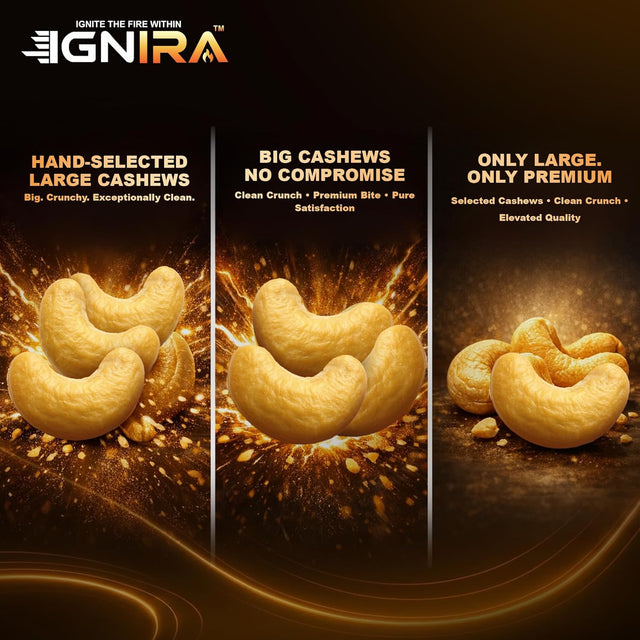 IGNIRA Cheese Wasabi Cashew Nuts – Roasted Cashew Nuts with Plant-Based Cheese & Wasabi Flavor, Pack of 1 (1.76oz)