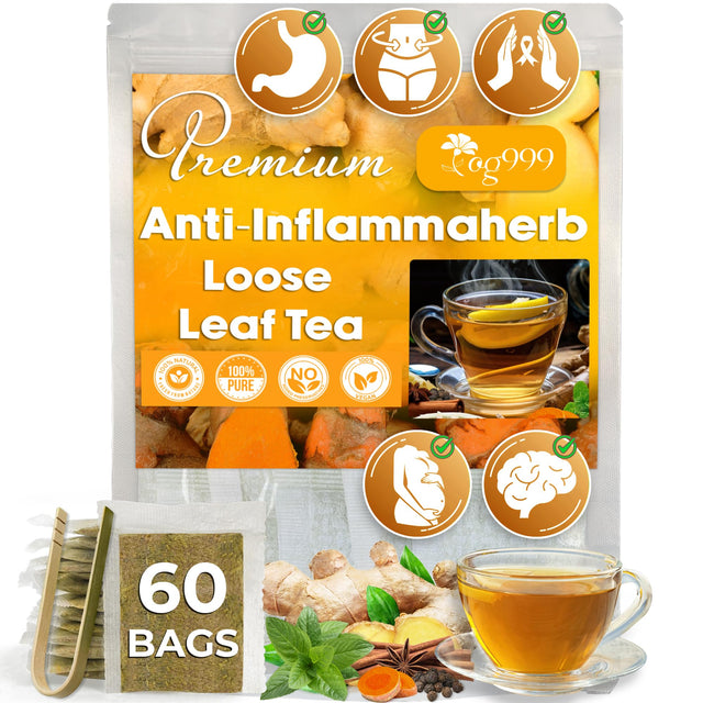 TOG999, Premium 120 Moringa Leaf Tea Bags, 100% Natural & Pure from Moringa Leaves. Loose Leaf Moringa Herbal Tea. Moringa Leaf Tea. No Sugar, No Caffeine, No Gluten, Vegan.