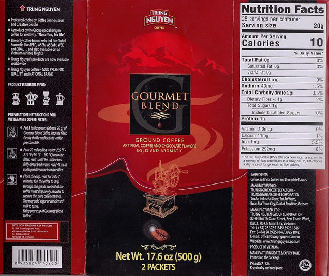 Trung Nguyen Gourmet Blend - 1 packets 17.6 oz