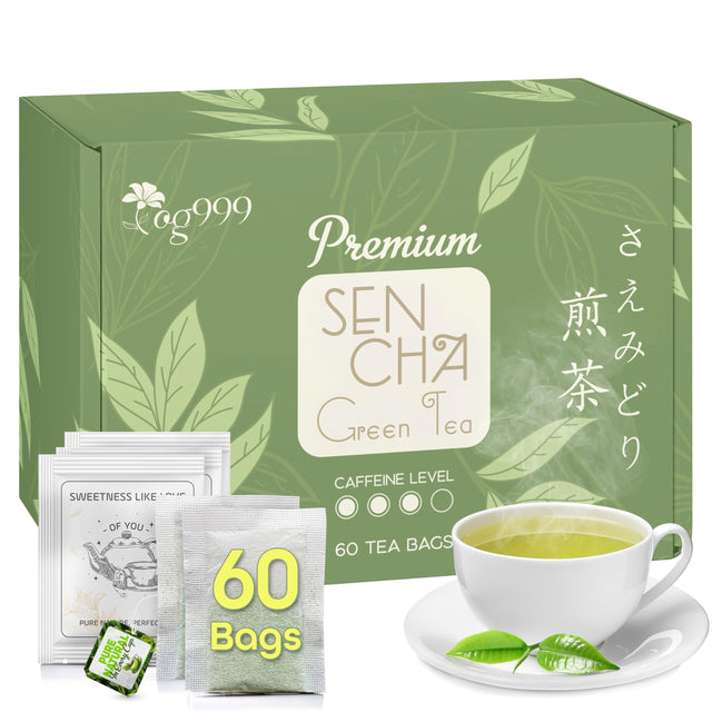 TOG999, Premium 120 Moringa Leaf Tea Bags, 100% Natural & Pure from Moringa Leaves. Loose Leaf Moringa Herbal Tea. Moringa Leaf Tea. No Sugar, No Caffeine, No Gluten, Vegan.